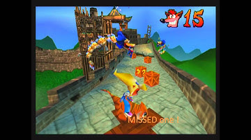 crash bandicoot warped walkthrough 100 % part 3 orient express crystal + gem