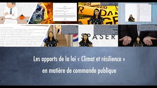 Les apports de la loi « Climat et résilience » en matière de commande publique