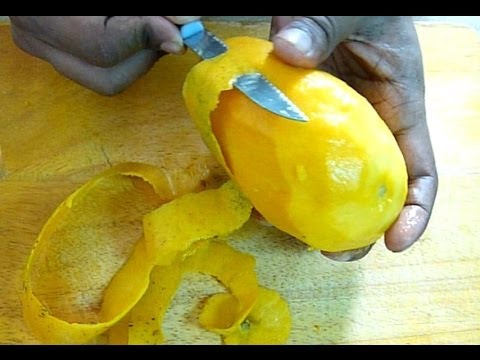 How To Peel The Whole Mango In A Single Attempt Without Lifting The Knife Off