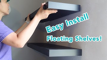 Install Ikea LACK Wall Shelves (cheaper than making your own!)