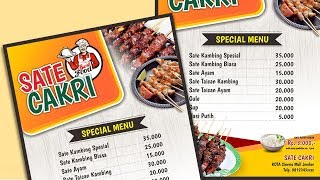 Cara Membuat Desain Brosur Menu Makanan Youtube