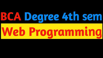 4th sem BCA Web Programing Model Question Paper #4th_semester_bca_web_programing_model_paper