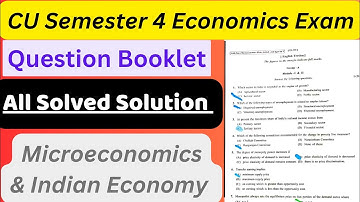 || CU SEMESTER -4 Economics Solution Paper 2023 || Today