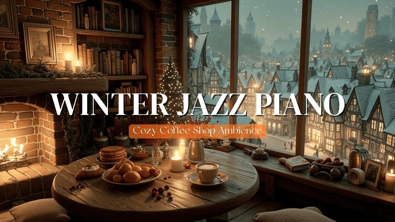 Winter Jazz Piano | Cozy Coffee Shop Ambience | Relaxing Smooth ...