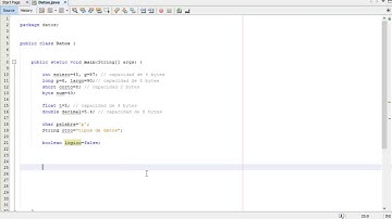 Tipos de datos (short, byte, char, String y boolean) Java NetBeans 8.1