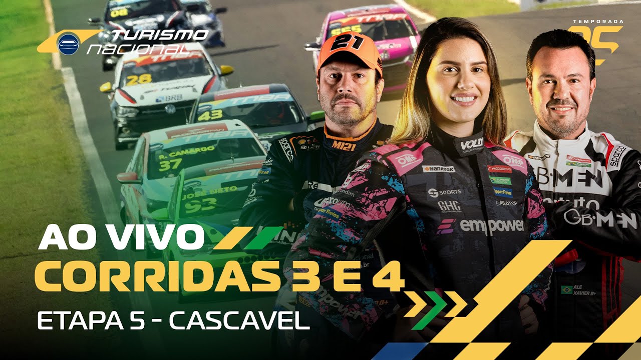 TURISMO NACIONAL 2025 | AO VIVO | 5ª ETAPA - CORRIDAS 3 E 4 - CASCAVEL