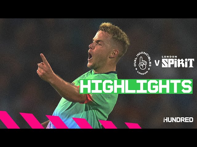 Last Ball Drama! | Highlights - Oval Invincibles v London Spirit | The Hundred 2023 class=