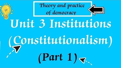 Unit 3 ( Part 1) Constitutionalism #du #3sem #2yr #nep #2024 #exams