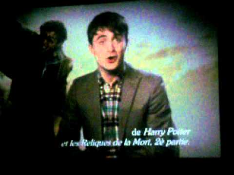 Deathly Hallows part 2 message from Daniel Radcliffe to French fans