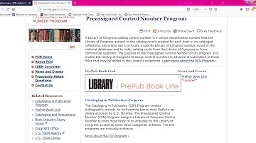 Library of congress control Number