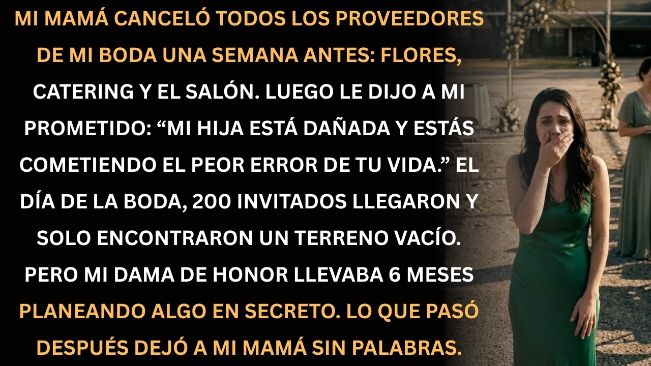 Mi mamá canceló mi boda y 200 invitados llegaron a un lote vacío…lo que pasó después impactó a todos
