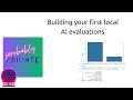 Building out a Local AI Evaluation Workflow