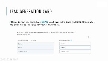C33  M2.6       Integrating MailChimp with Twitter and Twitter Lead Ads