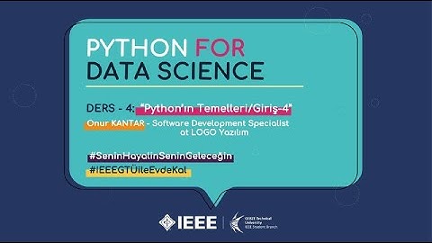 Python for Data Science - Ders 4