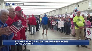 65th Badger Honor Flight returns home, celebrates local veterans