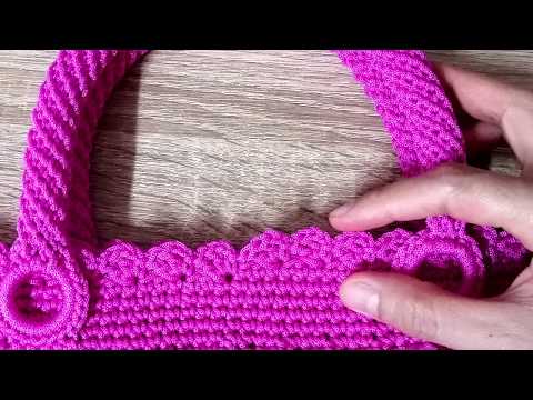 แชร์เทคนิค การถักริมกระเป๋า ด้วย คธ โซ่ พ1ค | Crochet edging  the bag with sc ch & dc