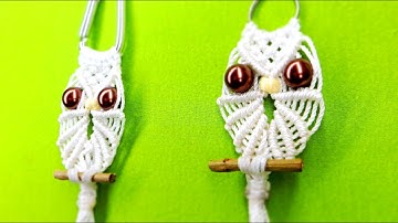 How to make macrame owl keychain - macrame owl keychain instructions