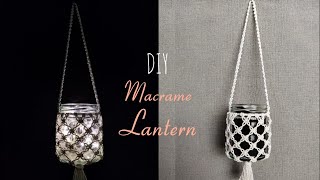 How to Make Macrame Lantern Using a Mason Jar | Step by Step Tutorial | Hanging Lantern