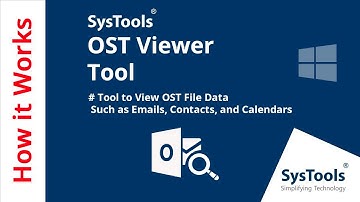 Free OST Viewer Software  to Open OST File without Outlook & Exchange Server | SysTools
