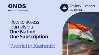 Details Access Taylor & Francis Journals via One Nation One Subscription | Tutorial in Kashmiri #ONOS Guide