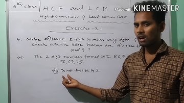 6th class , H.C.F and L.C.M , Exercise -3.1 , pb no : 3,4,5,6,7,8,9,10.