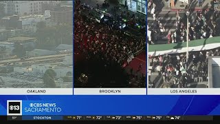 Protesters continue to demand Gaza ceasefire