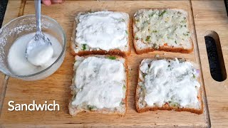 ऐसी टेस्टी सैंडविच घर पे बनाएंगे तो बाकी सब तारीफ ही करेंगे  /Crispy Spicy Toast Sandwich