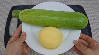 Just two ingrediets Grate zucchini with potatoes and it will be delicious