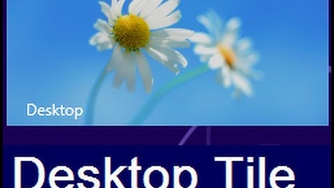 How to pin the desktop tile - Windows 8