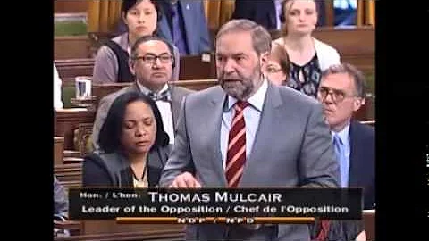 May 13 Tom Mulcair - remove the tax on feminine hygiene products in this budget