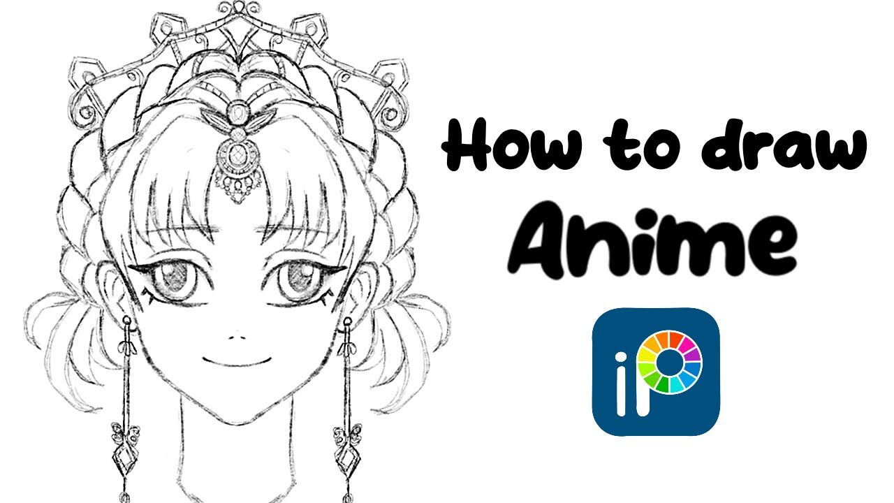 How to draw anime girl in ibis paint x - YouTube