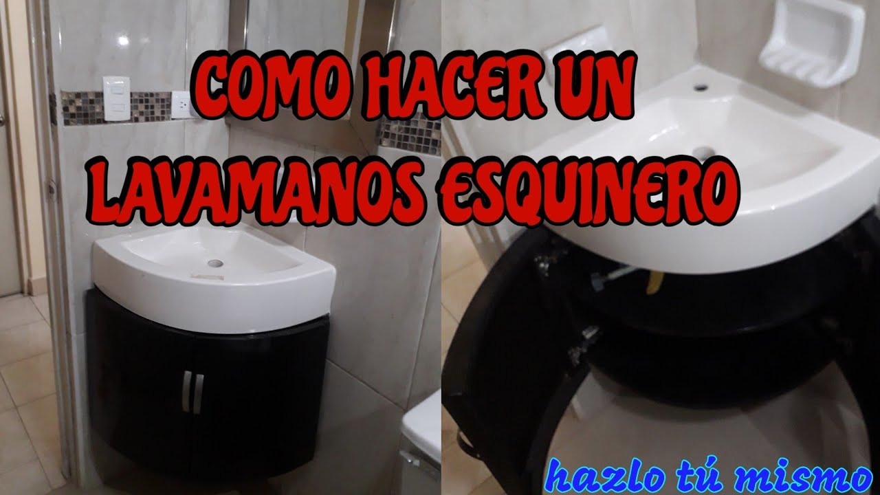 COMO HACER UN LAVAMANOS ESQUINERO PASO A PASO 