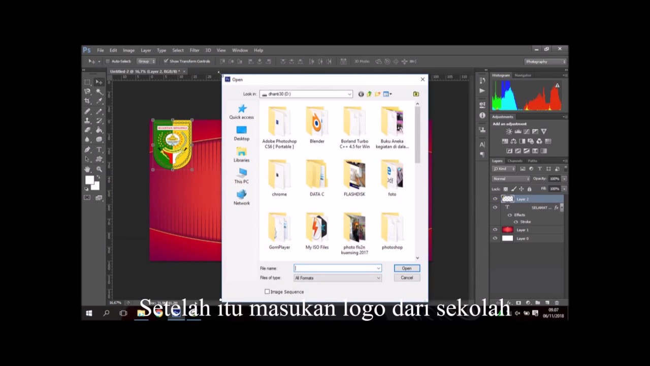 Cara Cepat Membuat  Spanduk  dengan  Photoshop  YouTube