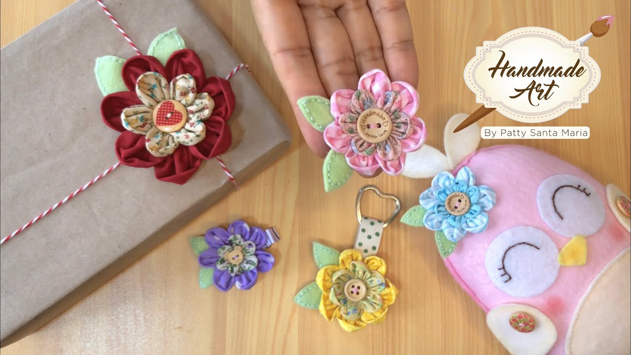 Flores de tela solo con retazos! Recicla y ayuda al planeta (molde gratis)