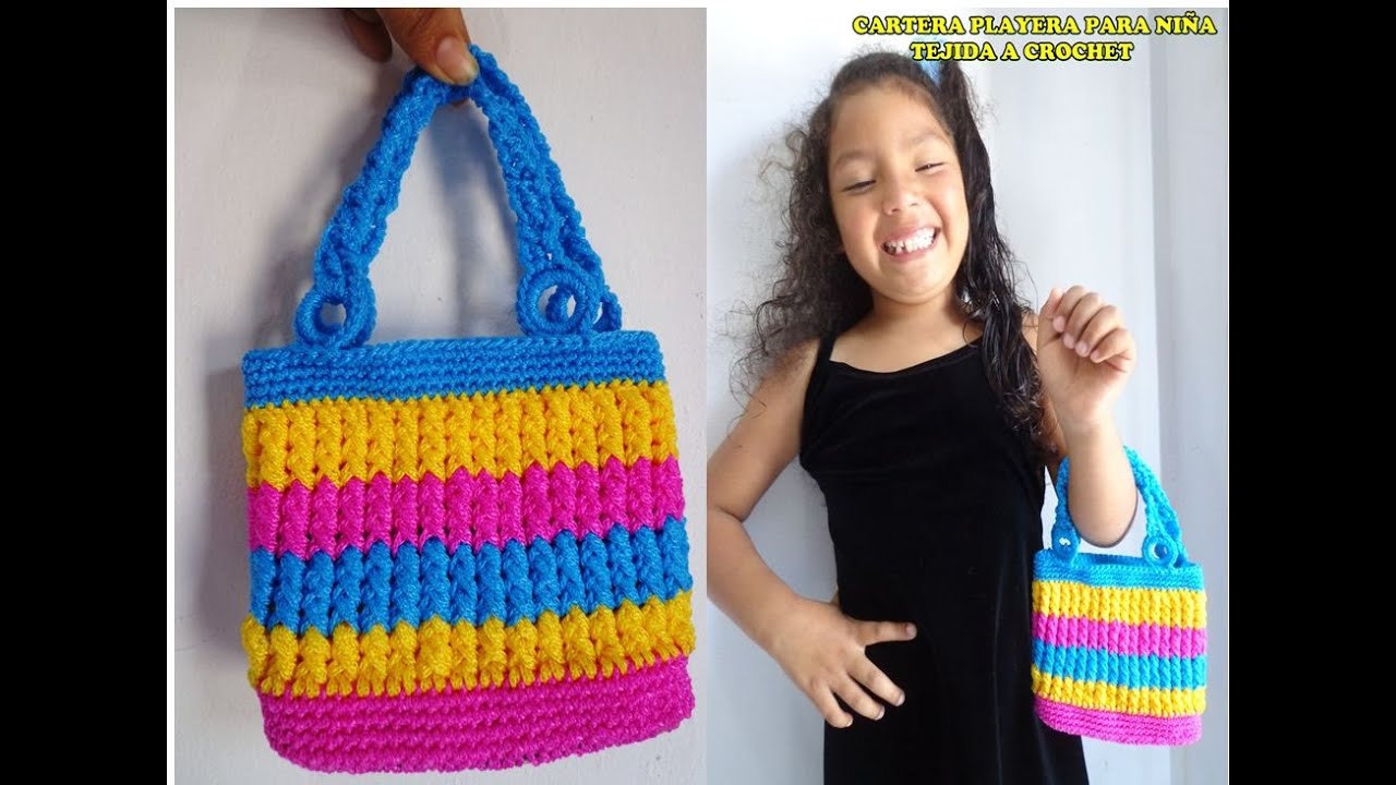 CARTERA DE PLAYA PARA NIÑA TEJIDA A PASO PASO YouTube