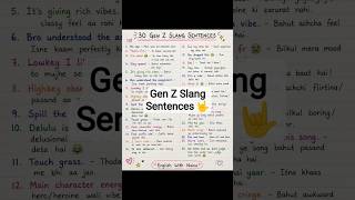 30 Gen Z Slang Sentences With Hindi Meaning 🔥 | Daily English Sentences | English With Naina