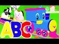 Alphabet Animals | Learn ABC Animals Song for Kids | Learning Train Teaches Animal Names &amp; Counting