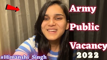 Army Public Vacancy Ka Exam Kab Se Hoga? -Himanshi Singh | Form Filling Date| AWES