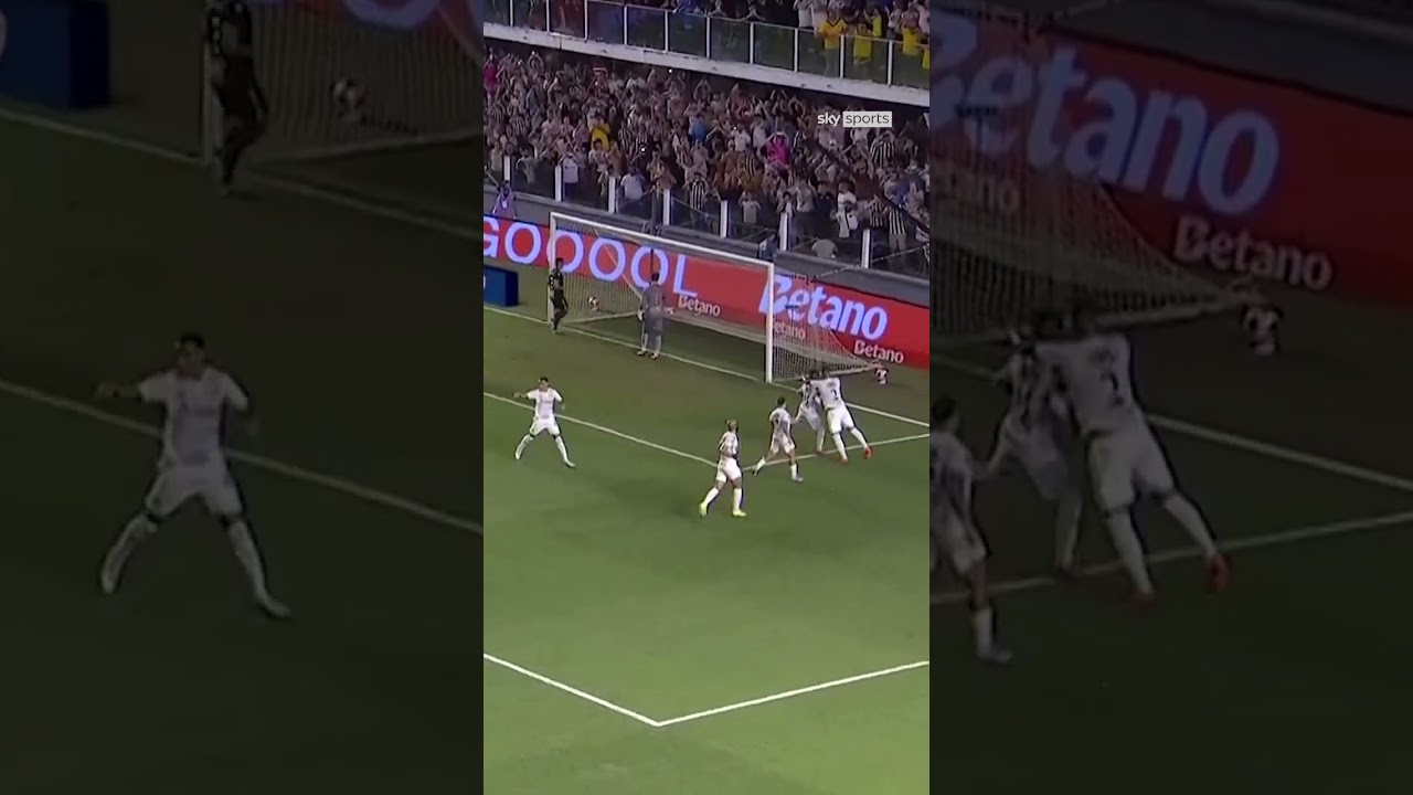 Neymar scores his first goal since returning to Santos 🇧🇷