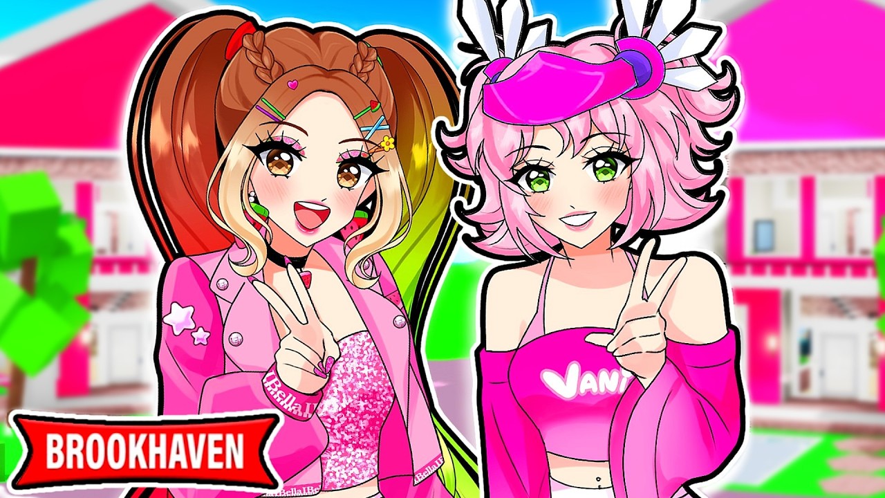 24 HOURS in an ALL PINK Brookhaven World! ft.Vani