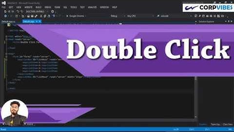 Double click event in Asp.net C# Tutorial (हिन्दी)