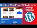 Create a WordPress Website for AI Prompt Sharing Easy Guide