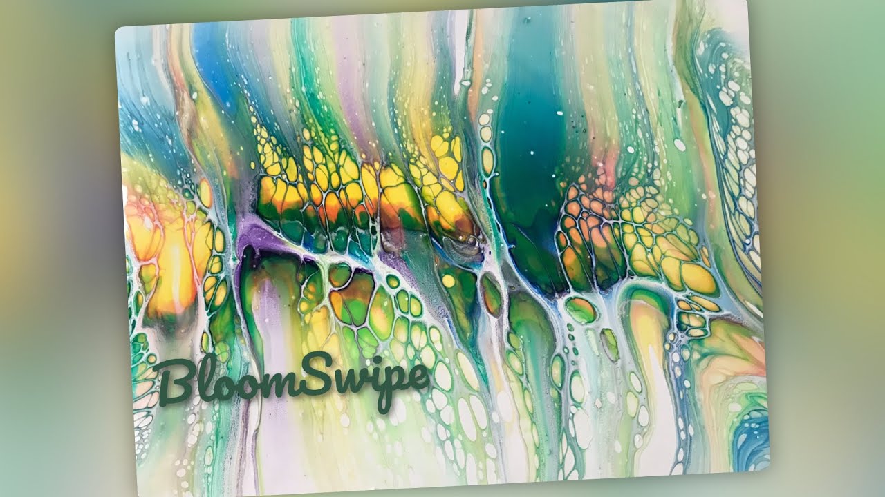 (451) Bloom Swipe, Acrylic Paint Pouring - YouTube