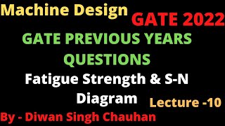 GATE Previous Years Questions ll GATE 1987to2021 ll Fatigue Strength & S-N Diagram ll Machine Design