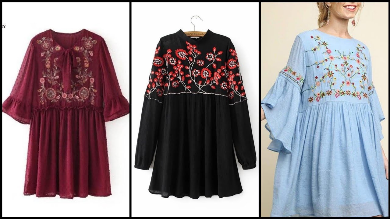 Outstanding most Trending 2020 Embroidered Tunic Top & Embroidered Blouses Designs
