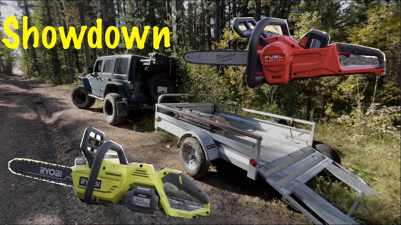 Electric Chainsaw ShowDown Ryobi VS Milwaukee YouTube
