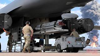 Houthis stunned! US Air Force Loads Thousands of Munitions onto B-1B Lancer Bomber Aircraft