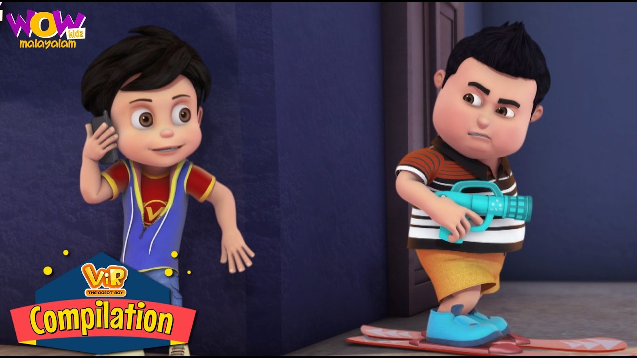 സൂപ്പർഹീറോ വീർ | Vir The Robot Boy | Compilation 82 | Best malayalam story | Cartoon