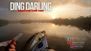 Fishing a NEGATIVE Low Tide in Ding Darling, Sanibel Island | Foggy Morning Topwater Snook Action!!!