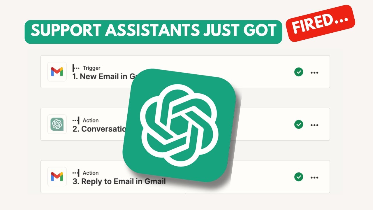 Zapier chatgpt gmail customer support agent step by step tutorial
